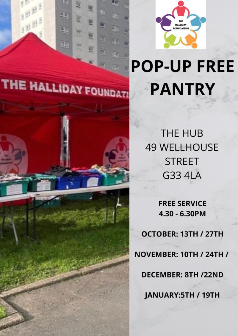 The Hub Pop Up Pantry Poster Thursdays Oct To Jan